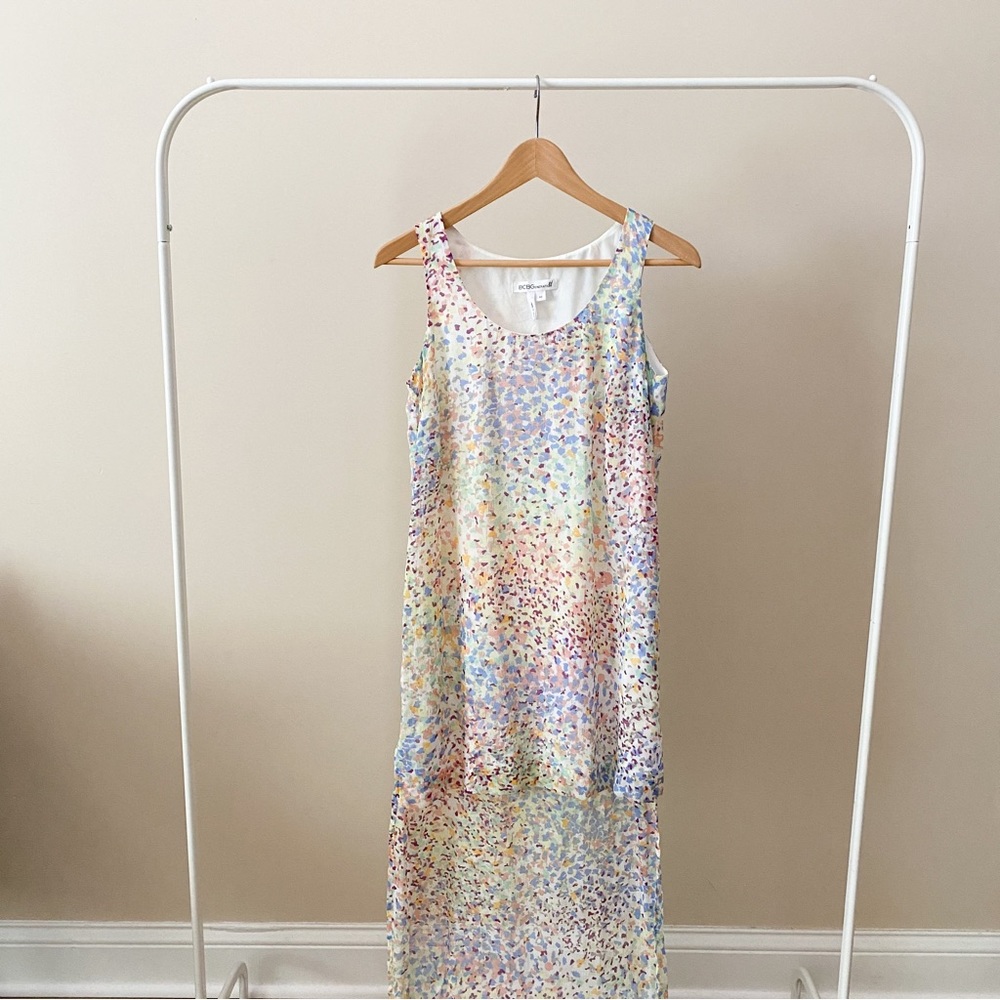 | BCBGeneration | High Low Floral Pastel Dress | Size XS |